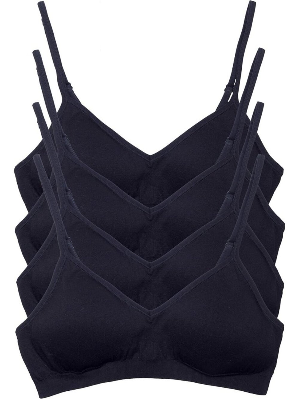 4 Pack Women's Demi Padded Wireless Bralettes - Comfortable & Stylish Underwear